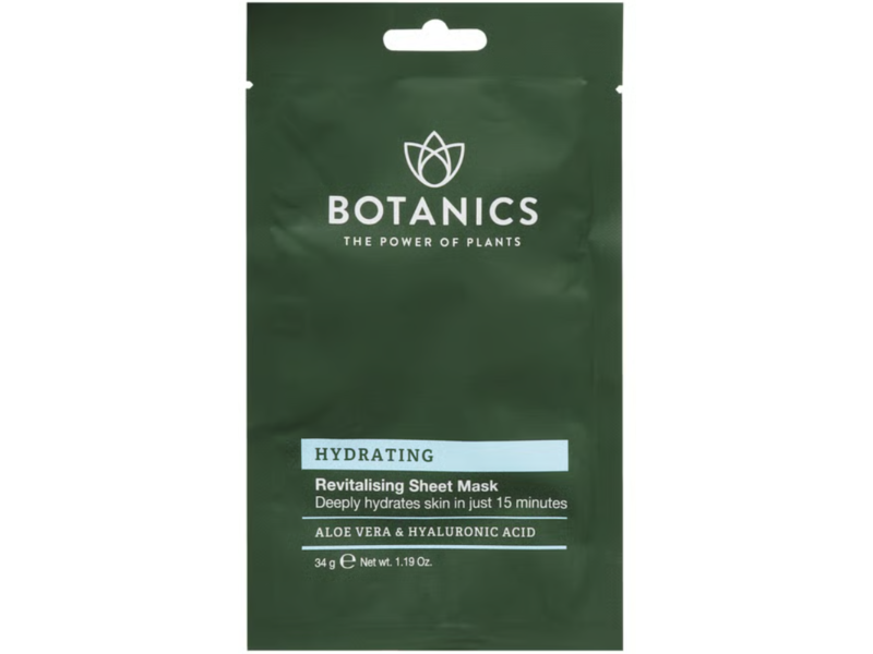 Botanics The Power Of Plants Hydrating Revitalising Sheet Mask, 1.19 oz/34 g