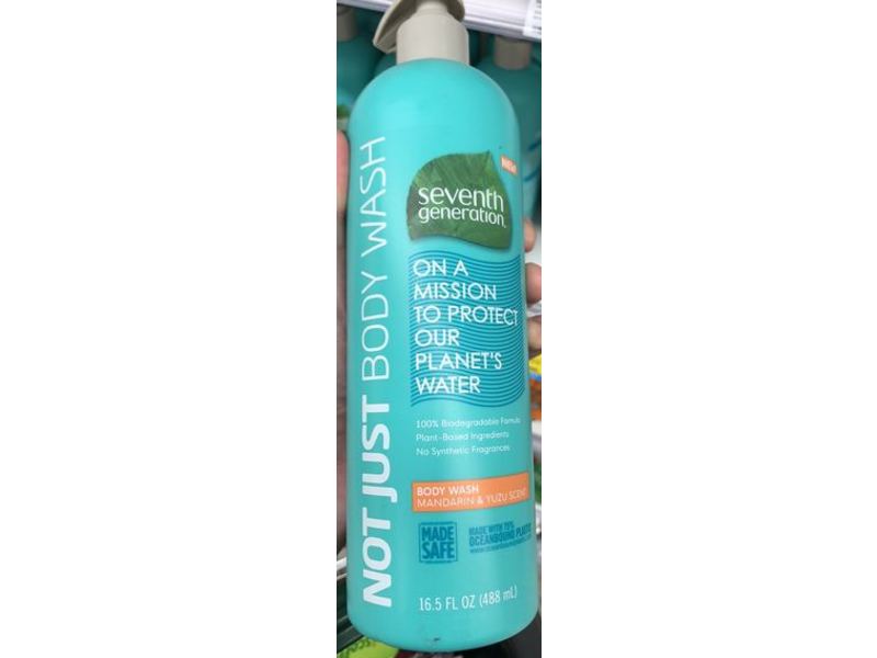 Seventh Generation Not Just Body Wash, Mandarin And Yuzu Scent, 16.5 fl oz / 488 mL