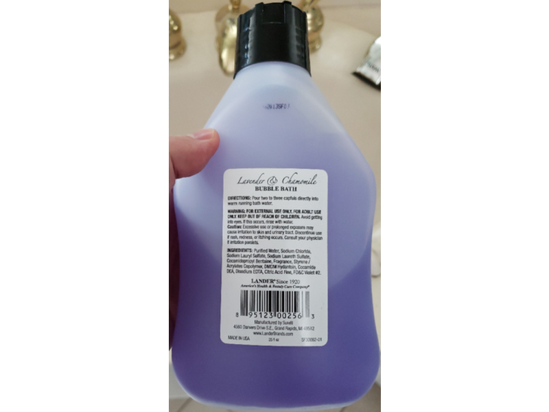 Lander Bubble Bath, Lavender And Chamomile, 25 fl oz / 739 mL