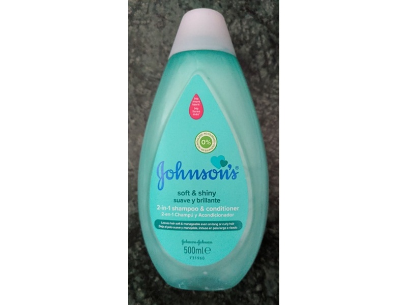 Johnson's 2-In-1 Shampoo + Conditioner, Soft & Shiny, 500 mL