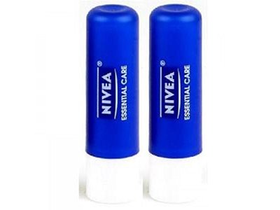 Nivea Essential Intensively Care Lip Balm, 4.8 g, 2 Pack