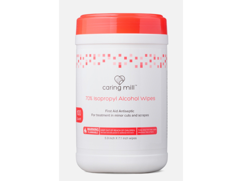 Caring Mill Isoprooyl Alcohol Wipes, 100 Count
