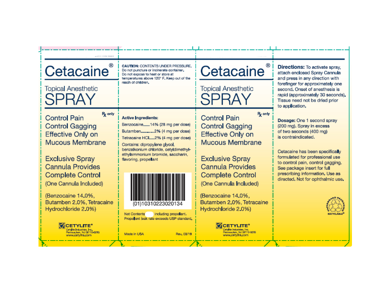 Cetacaine Topical Spray, 56 g, Cetylite Industries, Inc (RX)