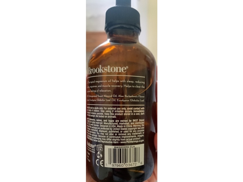 Brookstone Magnesium Multi-Use Oil, 4 fl oz/118 mL