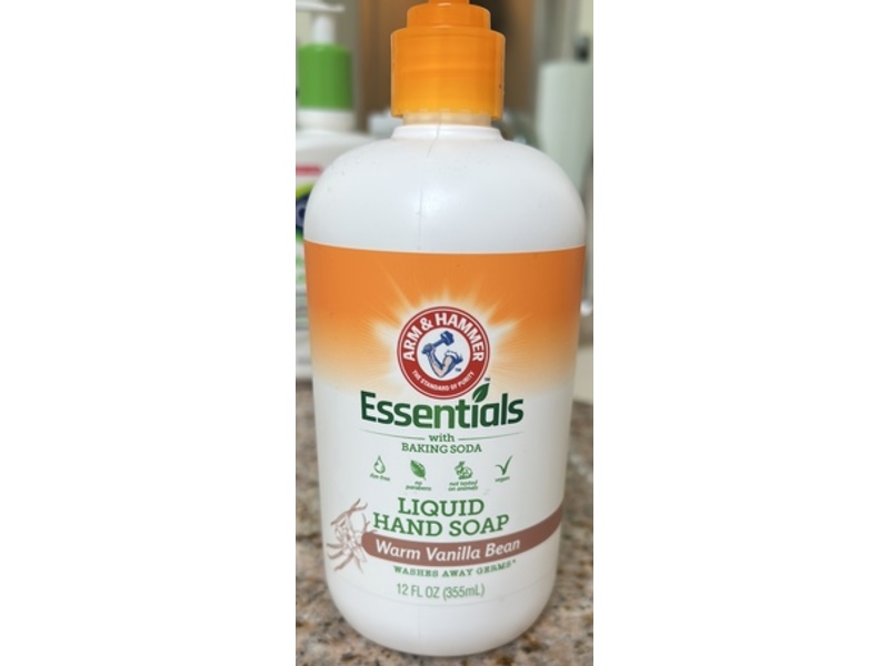 Arm & Hammer Essentials Liquid Hand Soap, Warm Vanilla Bean, 12 fl oz/355 mL
