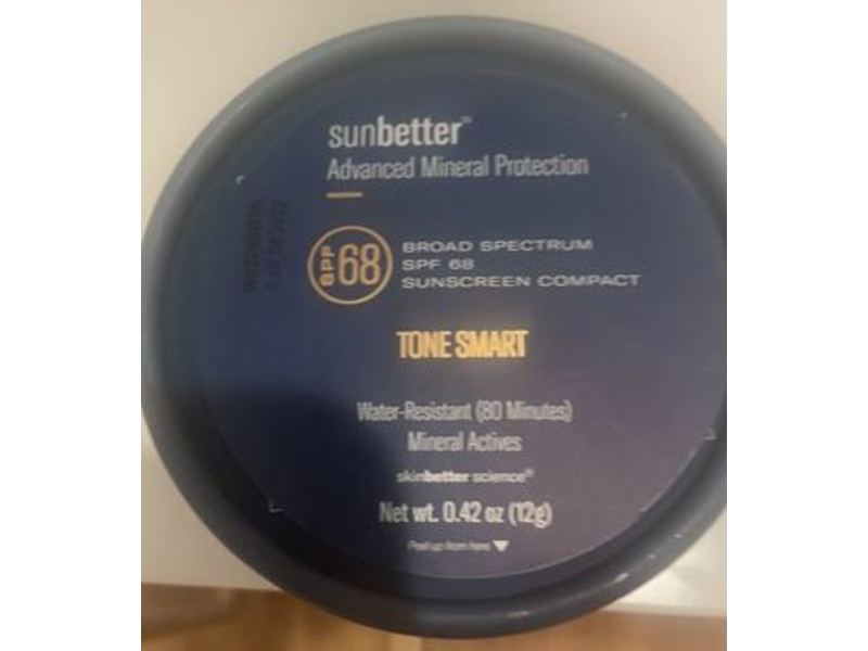 Skinbetter Science Sunbetter Advanced Mineral Protection Sunscreen Compact, Tone Smart, SPF 68, 0.42 oz/12 g