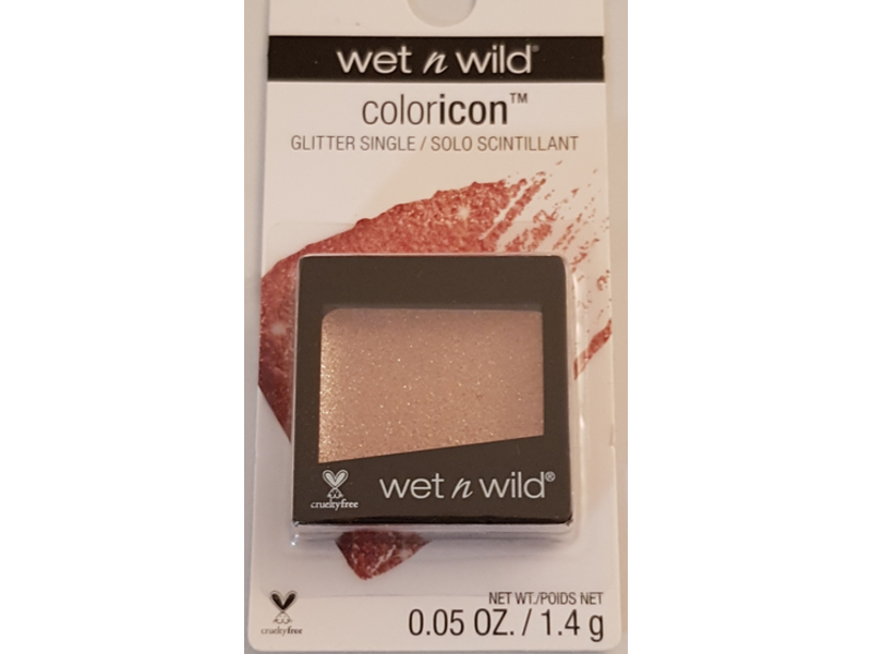 Wet N Wild Color Icon Glitter Single Eyeshadow, Nudecomer, 0.05 oz/1.4 g