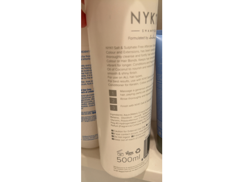 NYK1 Salt & Sulphate Free Shampoo,16.91 fl oz/500 mL