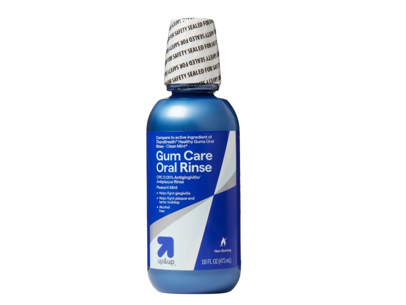 Up & Up Gum Care Oral Rinse, Pleasant Mint, 16 fl oz/473 mL