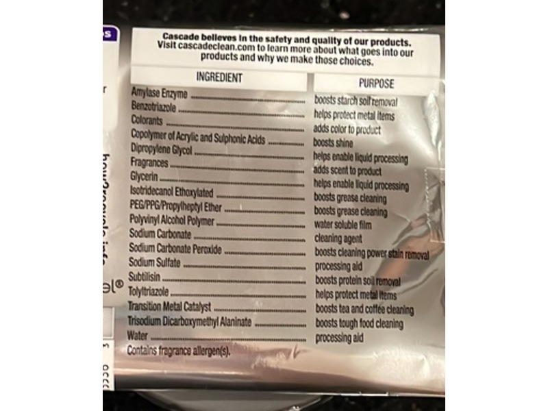 Cascade Platinum Dishwasher Detergent Pacs, Fresh Scent, 26 Pacs, 14 oz/398 g