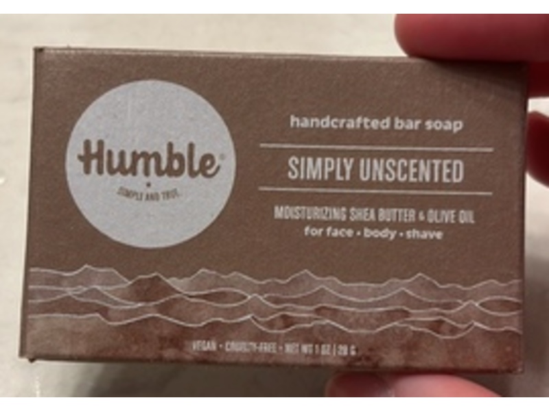 Humble Handcrafted Bar Soap, Simply Unscented, 1 oz/28 g