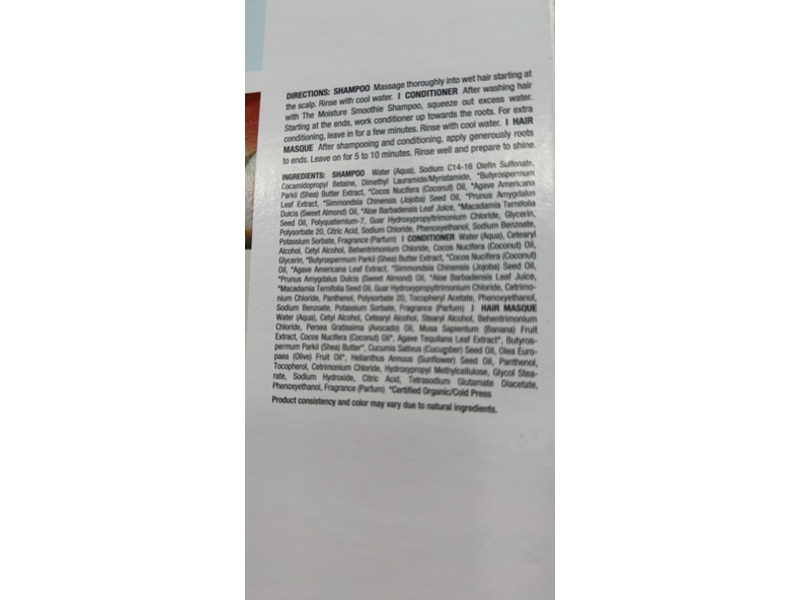 Raw Sugar The Moisture Smoothie Shampoo, Conditioner & Mask Kit, Coconut + Agave + Sweet Almond