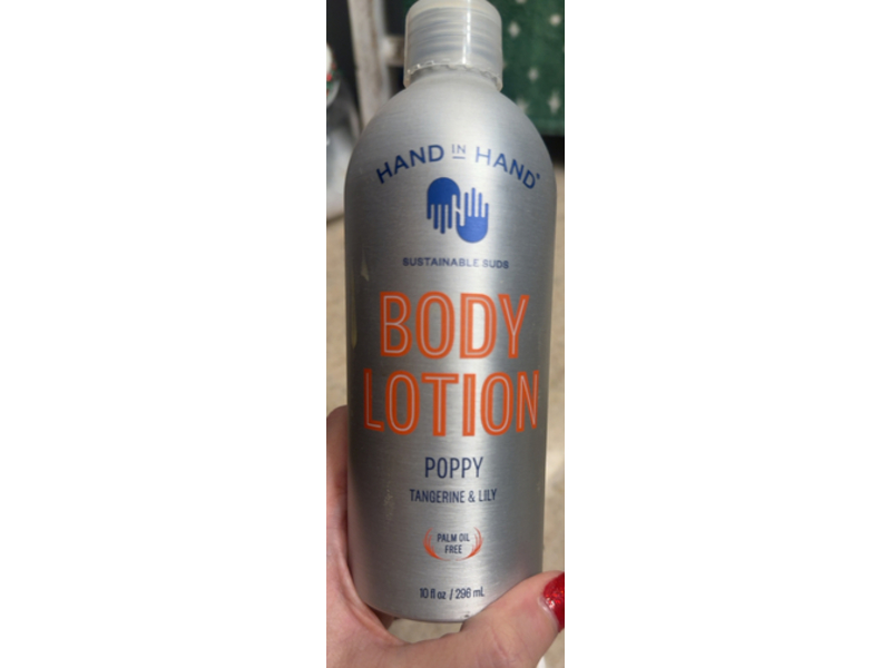Hand In Hand Body Lotion, Poppy Tangerine & Lily, 10 fl oz/296 mL, Pack Of 2