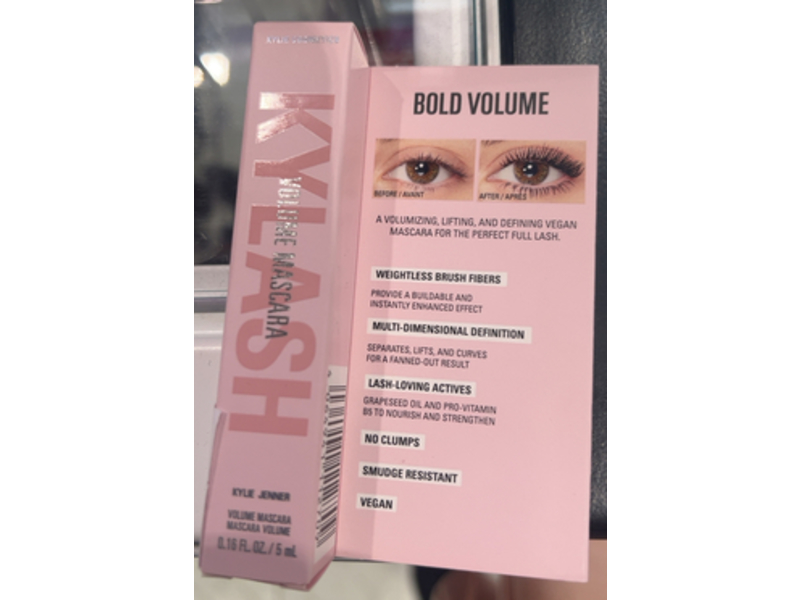 Kylie Cosmetics Kylash Bold Volume Mascara, 001 Black, 0.16 fl oz/5 mL