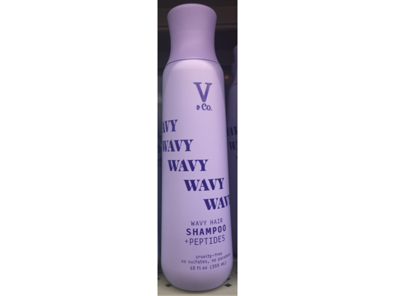 V&Co. Wavy Hair Shampoo, + Peptides, 12 fl oz/355 mL