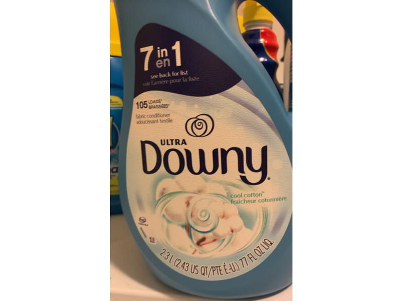 Downy Ultra 7 In 1 Fabric Conditioner, Cool Cotton, 105 Loads, 77 fl oz/2.3 L