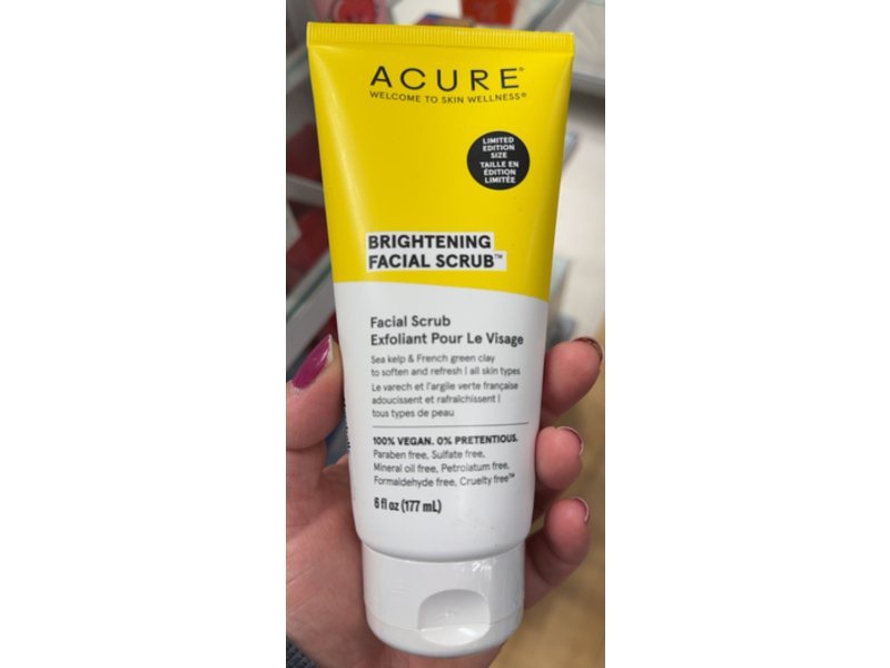 Acure Brightening Facial Scrub, 6 fl oz/177 mL