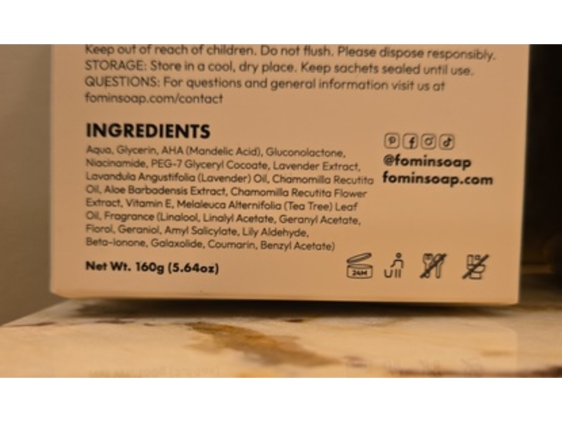 Foamin Deodorant Wipes, Coastal Breeze, 5.64 oz/160 g 15 Wipes