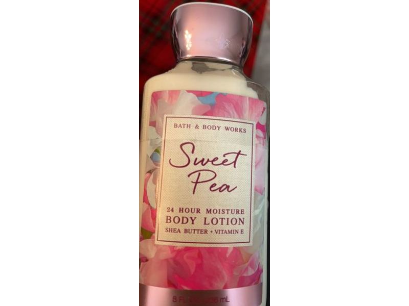 Bath & Body Works Sweet Pea Moisture Body Lotion, Shea Butter + Vitamin E, 8 fl oz/236 mL