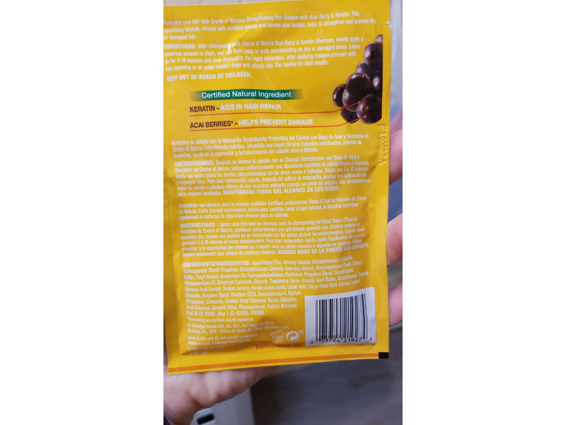 Creme of Nature Strengthening Hair Masque, Acai Berry & Keratin, 1.75 fl oz/51.75 mL