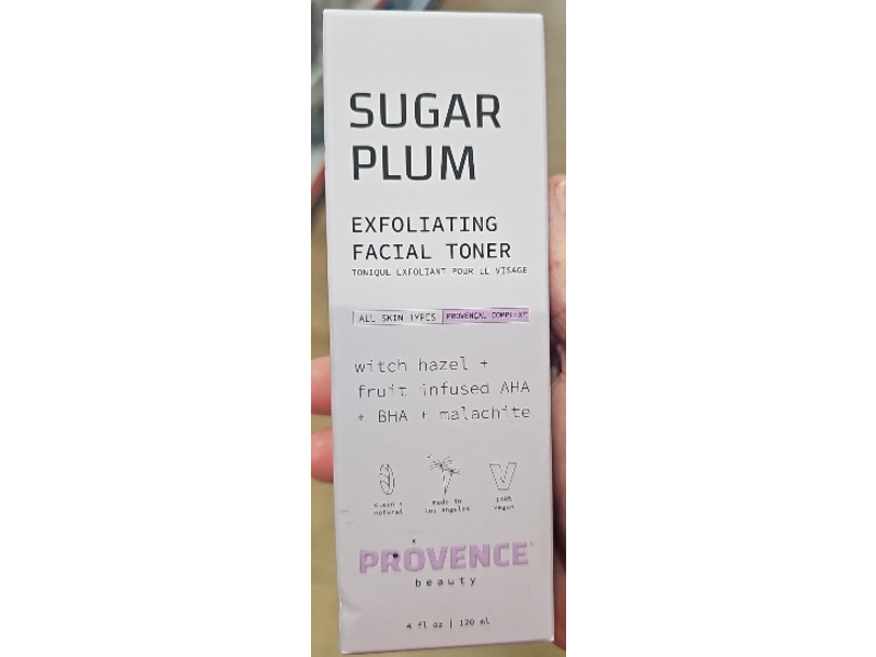 Provence Beauty Exfoliating Facial Toner, Sugar Plum, 4 fl oz/120 mL