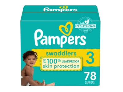 Pampers Swaddlers Diapers Size 3, 78 Counts