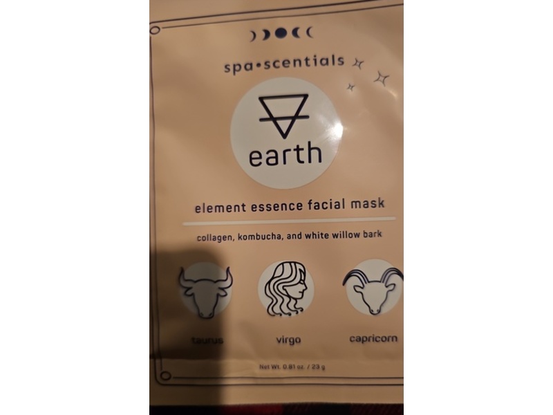 Spa Scentials Element Essence Facial Mask, Earth, 0.81 oz/23 g