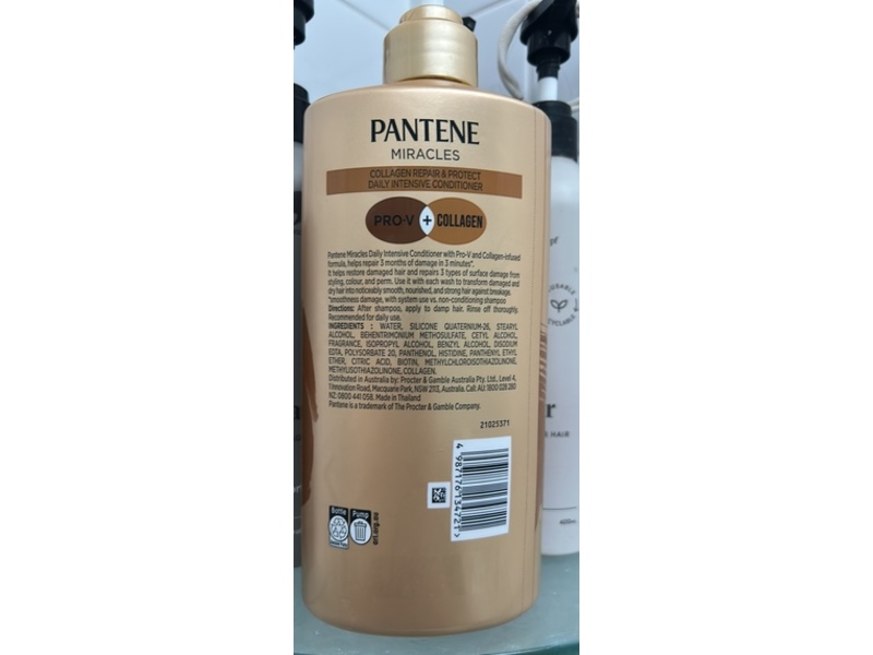 Pantene Miracle Daily Intensive Conditioner, Collagen, 600 mL