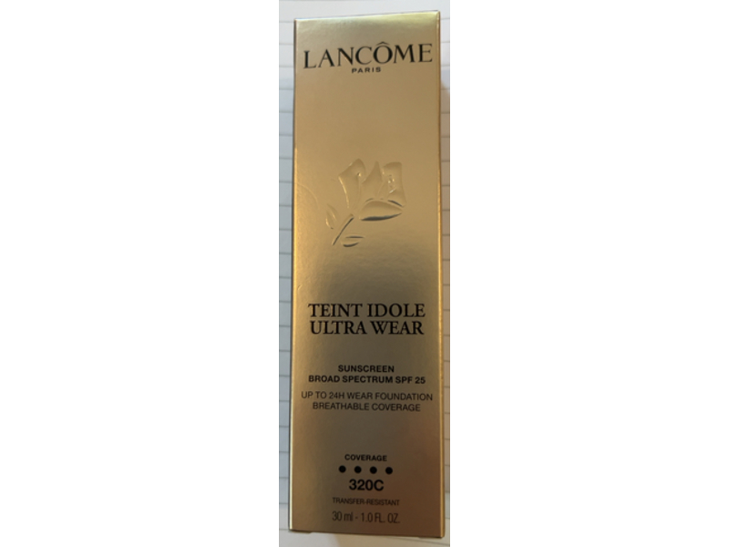Lancome Teint Idole Ultra Wear Buildable Foundation, SPF 25, 320C, 1 fl oz/30 mL