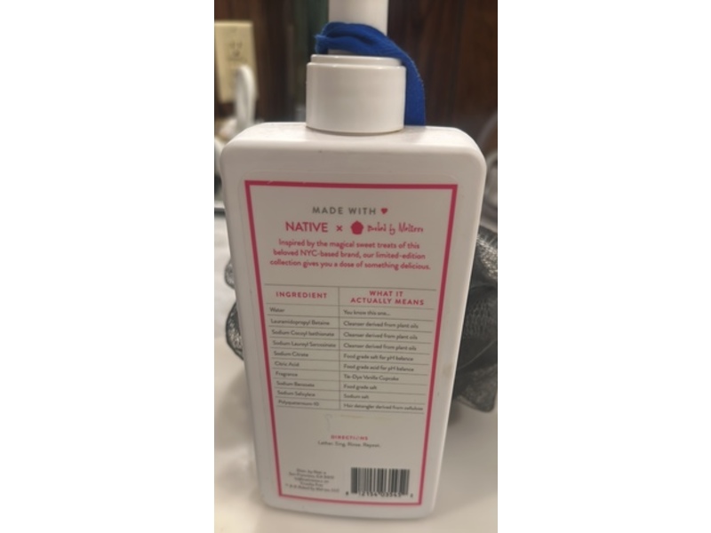 Native Moisturizing Shampoo, Tie-Dye Vanilla Cupcake, 16.5 fl oz