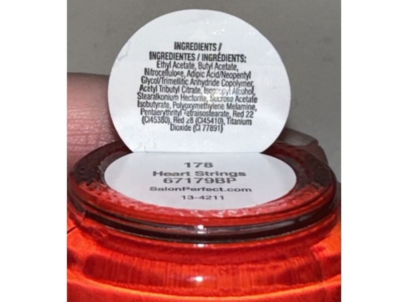 Salon Perfect Professional Nail Lacquer, 178 Heart Strings, 0.5 fl oz/14 mL