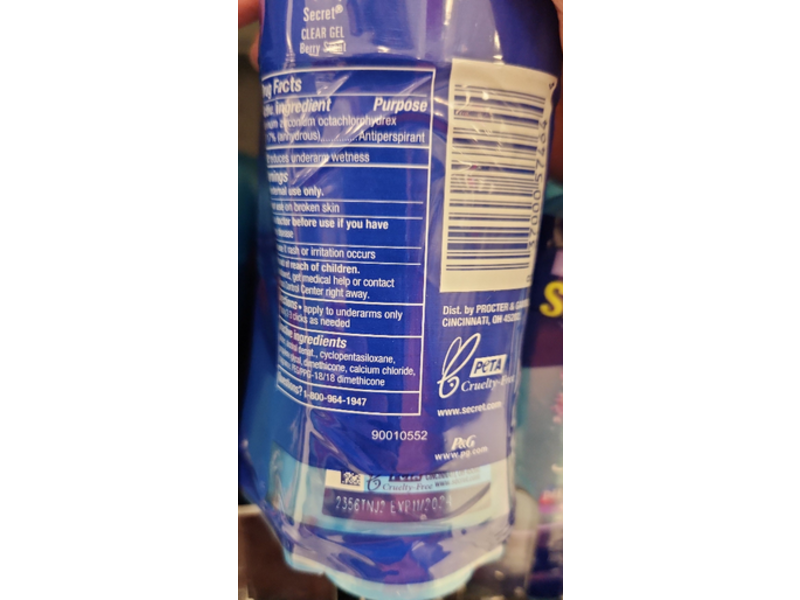 Secret Antiperspirant and Deodorant, Refreshing Berry, 2.6 oz/73 g, 2 Count