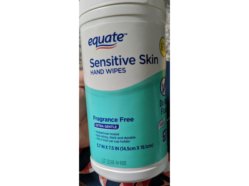 Equate Sensitive Skin Hand Wipes, Fragrance Free