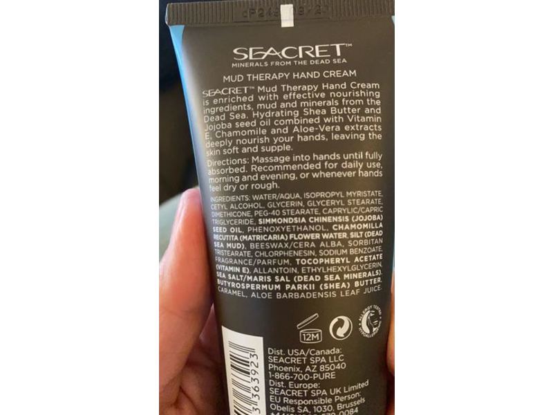 Seacret Mud Therapy Hand Cream, 14 fl oz/100 mL
