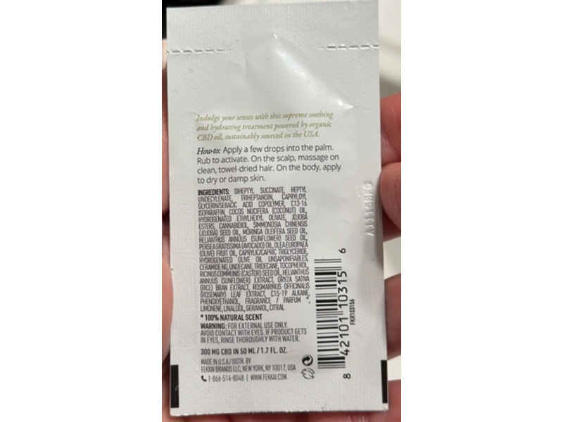 Fekkai Scalp + Body CBD Calming Supreme Oil, 18 mg