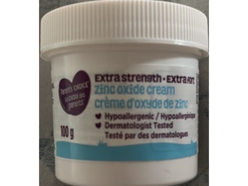 Parent's Choice Extra Strength Zinc Oxide Cream, 100 g