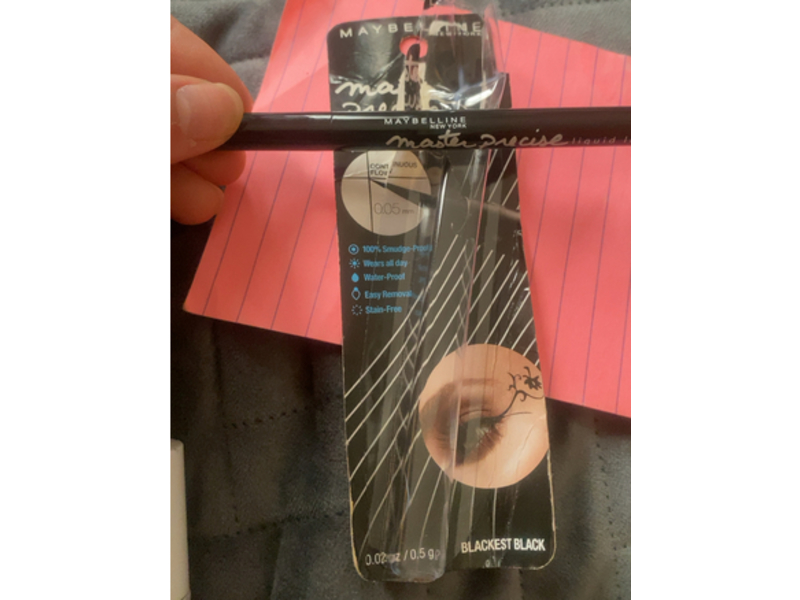 Maybelline New York Master Precise Liquid Liner, Blackest Black, 0.02 oz/0.5 g