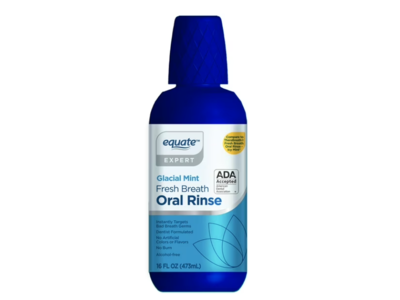 Equate Fresh Breath Oral Rinse, Glacial Mint, 16 fl oz/473 mL
