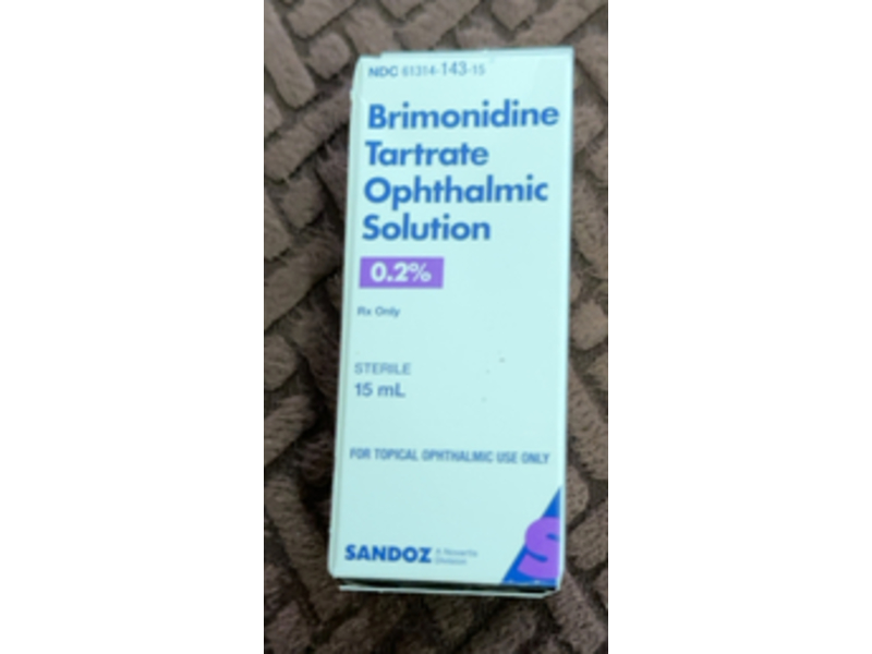 Brimonidine Tartrate Ophthalmic Solution 0.2%, 15 mL, Sandoz (Rx)