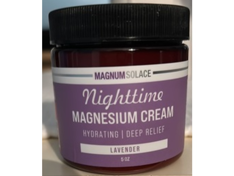 Magnum Solace Nighttime Magnesium Cream, Lavender, 5 fl oz