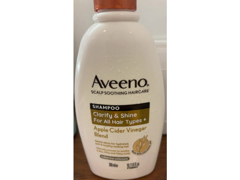 Aveeno Scalp Soothing Clarify & Shine Shampoo, Apple Cider Vinegar, 10.1 fl oz, 300 mL