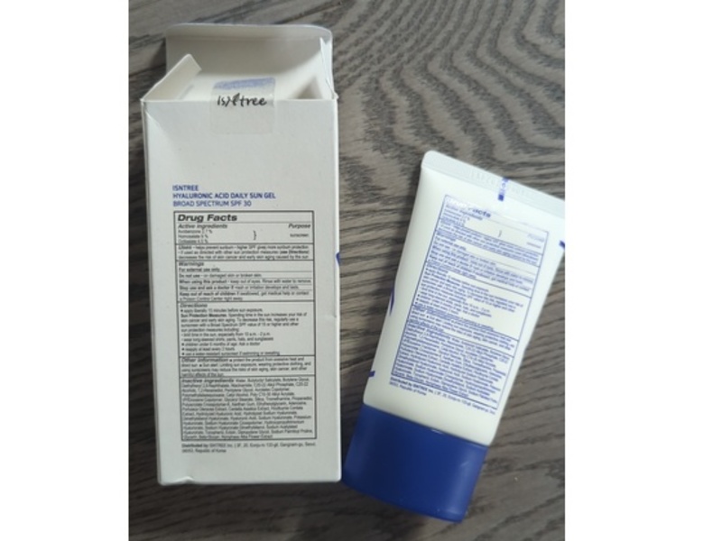 IsNtree Hyaluronic Acid Daily Sunscreen Gel, SPF 30, 1.69 fl oz/50 mL