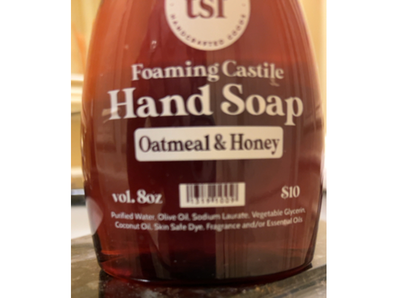 The Soap Factory Foaming Castile Hand Soap, Oatmeal & Honey, 8 oz