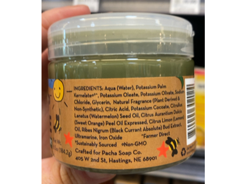 Pacha Soap Co Kids Soap Slime, Watermelon Lemonade, 6.5 oz/184.2 g