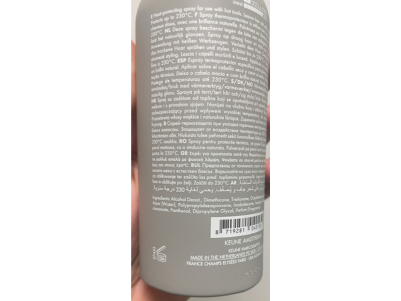 Keune Style Heat Protect Hot Iron Spray, 6.8 fl oz/200 mL