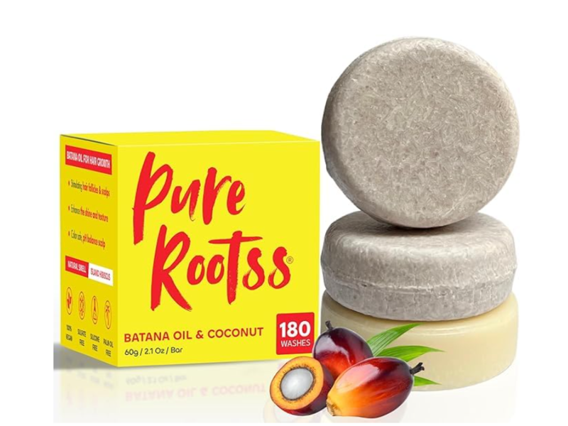 Pure Roots Batana Oil Shampoo And Conditioner Bars, 2.1 oz/60 g, Pack Of 3