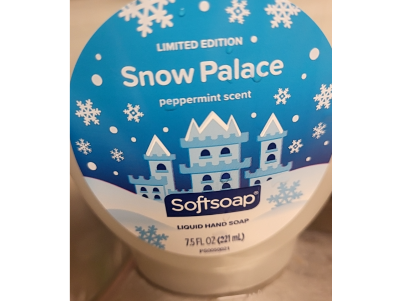 Softsoap Snow Palace Liquid Hand Soap, Peppermint Scent, 75 fl oz/221 mL