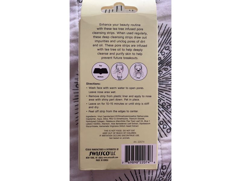 Precision Beauty Deep Cleansing Pore Strips, Tea Tree, 10 Count