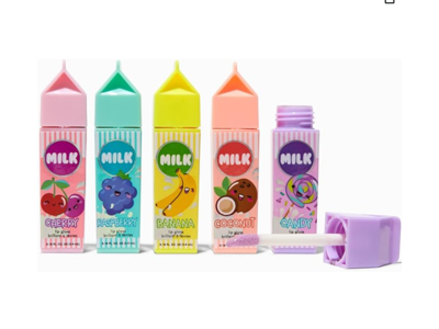 Claire's Milk Lip Gloss Set, 0.18 fl oz/5.4 mL, Set Of 5