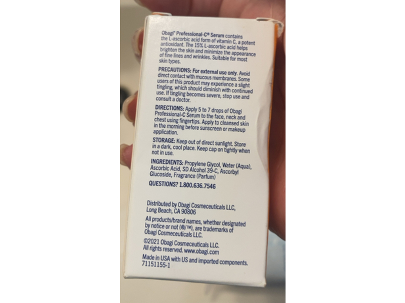 Obagi Medical Professional-C 15 Serum, 15% L-Ascorbic Acid, 0.17 fl oz/5 mL